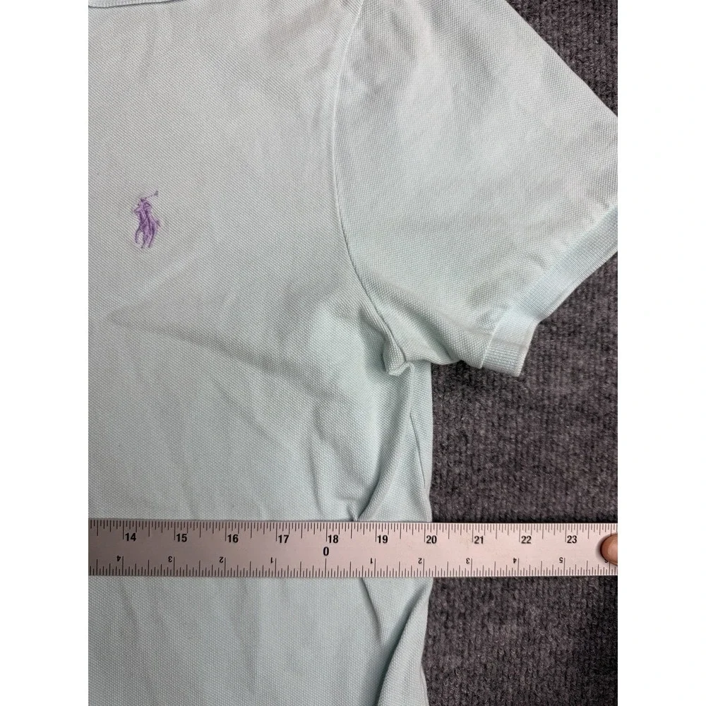 Polo Ralph Lauren Mesh Polo‎ Shirt Mens Large Blue Cotton Pony Logo Classic Fit